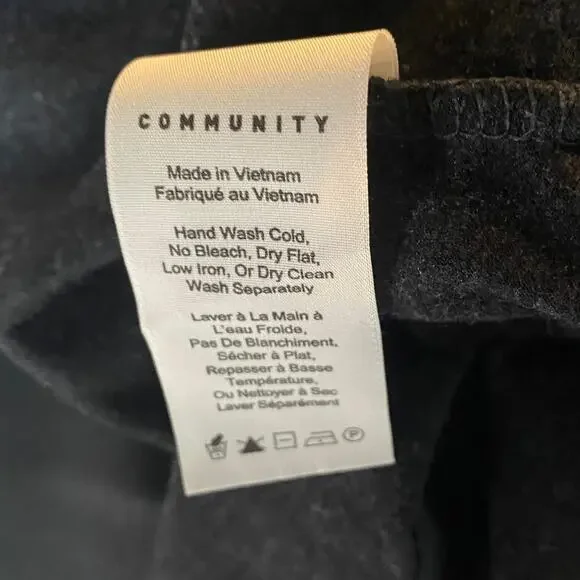 Aritzia Community Maxi Dress V Neck Jersey Knit Rayon Stretch Dark Gray XS - Picture 11 of 11